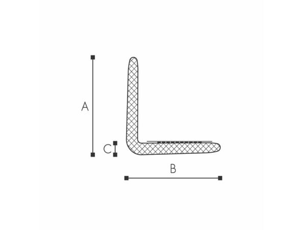 Skumprofiler, Nomapack, L-75, L-profil længde: 2000 mm, polyethylen, blå karton a 105 stk, palle a 4