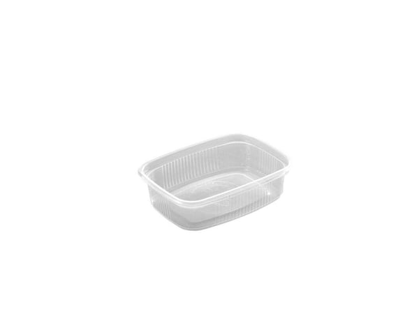 Plastbakke, Mini 65, Rektangulær kapacitet 125ml,108x82x28mm PP, transparent, karton a 1000 stk Føde