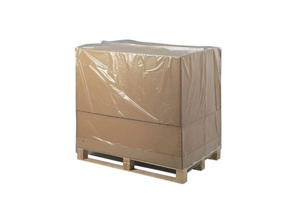 Plasthætte, 50 µm, 600 + 500 x 1200 mm LD-PE, transparent, 2 fals på 250mm karton a 100, Fødevaregod - (100 stk.)