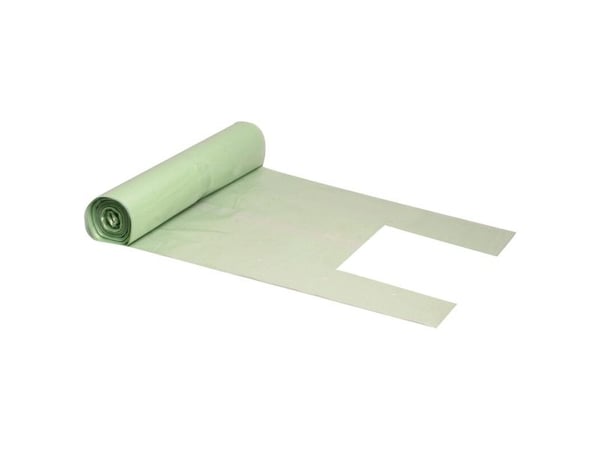 Affaldssække, 60 µm, 840 x 1520 mm genanvendt LDPE, transparent kapacitet 240l, rulle a 10 poser - (10 stk.)
