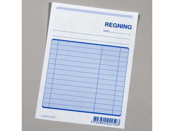 Regningsblok, Mayland, 2250, A6, hvid 105x148mm, 100 blade