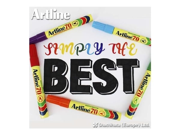 Marker, Artline, EK70, 1,5MM, Spids, blå permanent - (12 stk.)