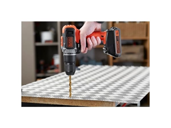 B+D 18V akku slagboremaskine m. 2.0 Ah/4.0Ah Li-ion Batteri