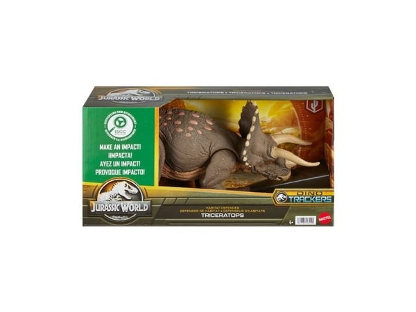 Jurassic World HABITAT DEFENDER TRICERATOPS, 4 år, Brun, Plast