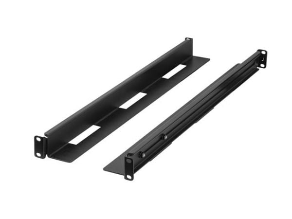 SETT MED MONTERINGSSKINNER FOR 19" SKYVESTATTSKAP 650-1090MM SORT LANBERG