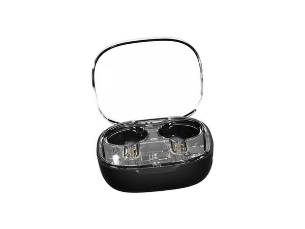 Streetz T150 TWS earphones, Transparent, Black, Trådløs, Samtaler/musikk, 20 - 20000 Hz, 37 g, Hodesett, Svart