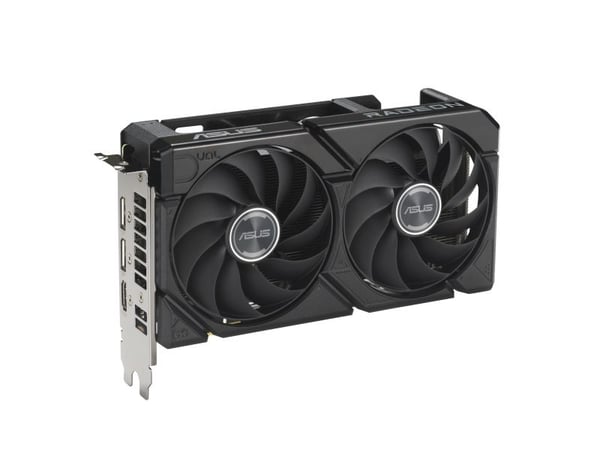 ASUS DUAL-RX9060XT-8G, Radeon RX 9060 XT, 8 GB, GDDR6, 128 bittiä, 7680 x 4320 pikseliä, PCI Express 5.0