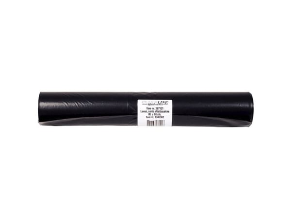 Affaldssække, 42 µm, 700 x 1100 mm genanvendt LDPE, sort, kapacitet 100l rulle a 10 poser - (20 stk.)