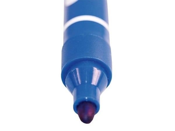Marker WERA blå permanent rund spids 2mm - (12 stk.)