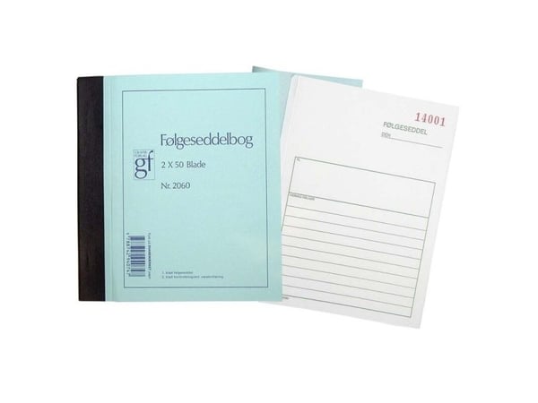 Følgesedler, Notesblok Grafical Delivery note, hvid, 108x150mm - (5 stk.)