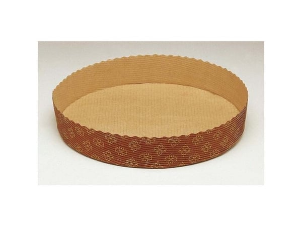 Bageform, Rund, højde 35 mm indvendig diameter 170.0 mm Pergamentpapir, brun, pakke med 600 stk Maza