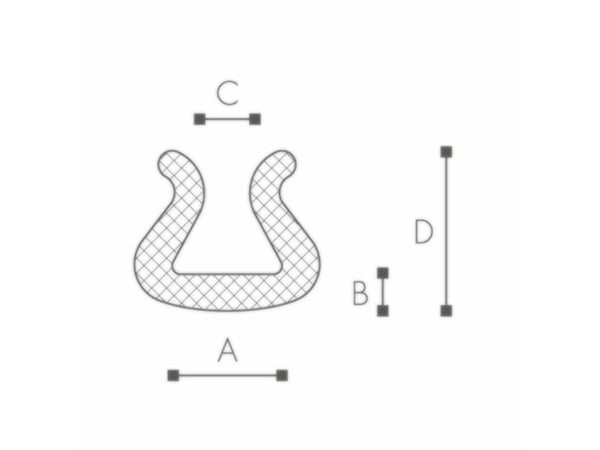 Skumprofiler, Nomapack, 15 # 25 U-profil, længde: 2000 mm, polyethylen blå, karton a 160 stk, palle