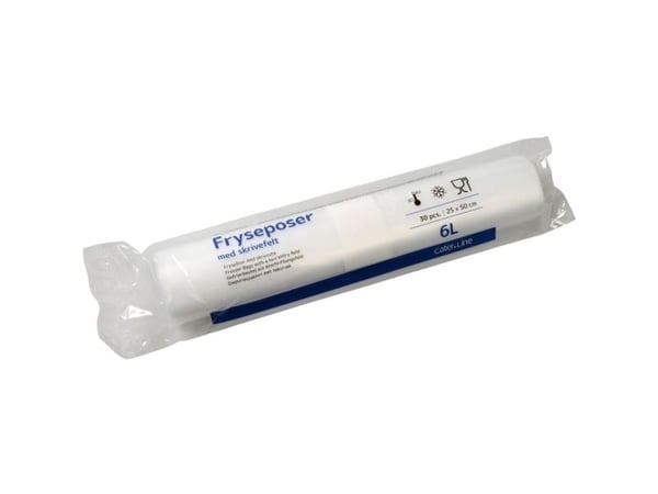 Fryseposer, 32 µm, 250 x 500 mm, LD-PE transparent, rulle a 30 stk Fødevaregodkendt