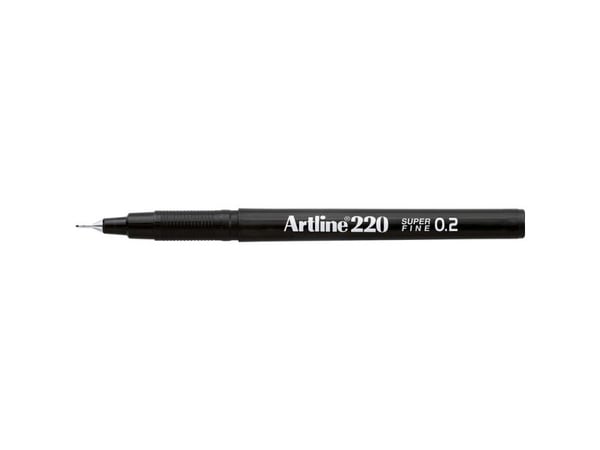 Fineliner Artline EK220 0,2mm sort - (12 stk.)