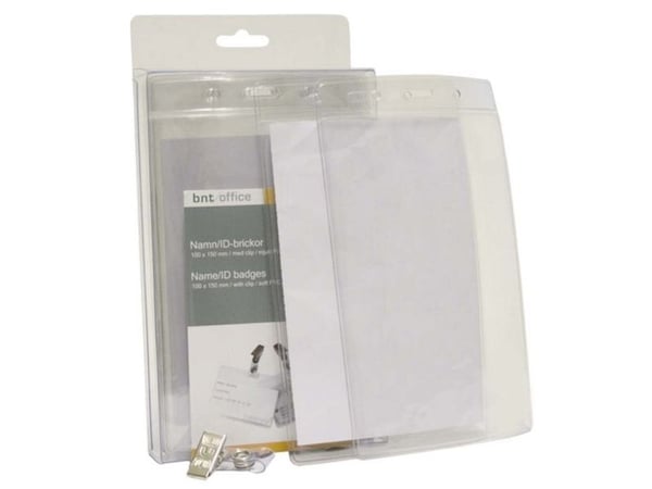 BNT, Til ID blød plast stående transparent 100mm x 150mm 727400 - (10 stk.)