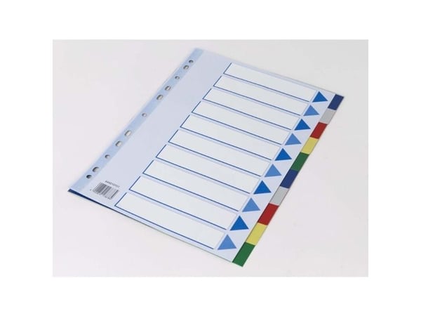 Faneblad, Q-Line, A4,210x297mm assorteret kasse a 20 sets - (20 stk.)