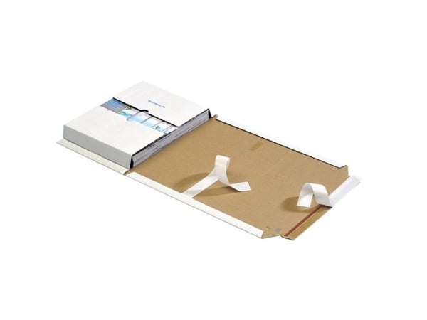 Bogomslag, Multiwell justerbar H: 10-50mm, 330 x 270 mm langsiden åben, med selvklæbende flap selvkl - (25 stk.)