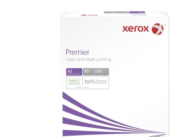 Xerox Premier White Paper - A3, 90 g/m², Hvit, 114±2 µm, 91%, 4 år, 500 ark