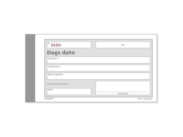 Mayland 92220040, Monokromatisk, Grå, Hvit, 100 ark, Voksen