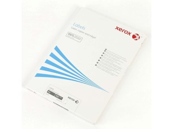 Xerox Labels 93 x 99 mm A4 100 sheets, Hvit, A4, 100 ark, 99 mm, 93 mm, 600 stykker