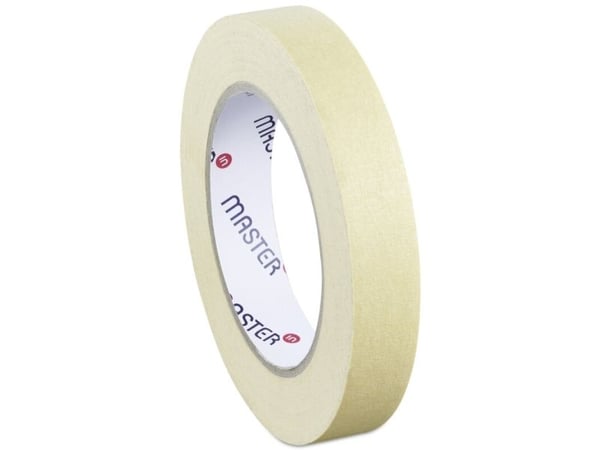 Afdækningstape, Master'in Expert 80 °C varmebestandig, 19 mm x 50.00 m samlet tykkelse 132 µm kerned - (8 stk.)