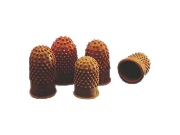 Rexel Size 00 - Fingerborg - gummi - mörkorange (paket om 10)