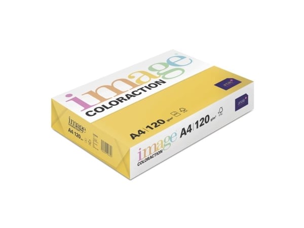 Image, Coloraction, Hawai/pale gold Kopipapir, træfri ECF, 120g/m2, 210mm x 297mm, A4, Smal bane, pa
