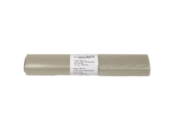 Affaldssække, 53 µm, 900 x 900 mm, LD-PE transparent, kapacitet 100l rulle a 10 poser - (10 stk.)