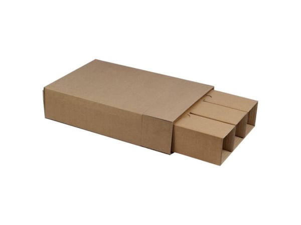 Bølgepapkasse, Master'in, indre dim: 315 x 106 x 365 mm, 2-lags,EB-flute 7.000 mm, FEFCO 0201, brun - (25 stk.)