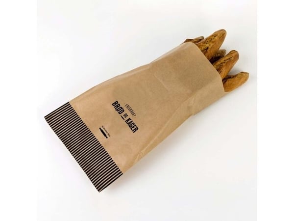 Bagerpose, 270 x 455 mm, flat film Papir, brun, Printed, pakke a 1000 stk palle a 42 kartoner, 4 kg