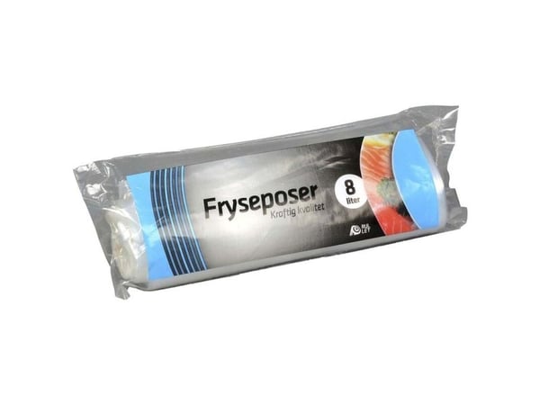 Fryseposer, 32 µm, 250 x 500 mm, LD-PE transparent, rulle a 15 stk Fødevaregodkendt - (30 stk.)