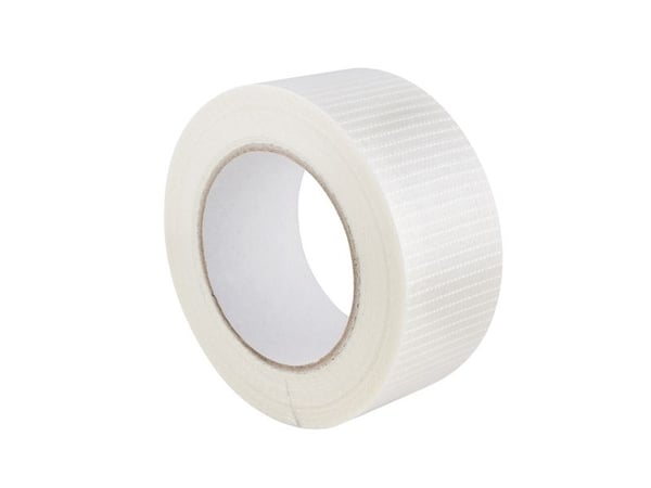 Filamenttape, Krydsarmeret, 50 mm x 50.00 m, samlet tykkelse 999 µm kernediameter: 76 mm, Rulle, PP - (18 stk.)