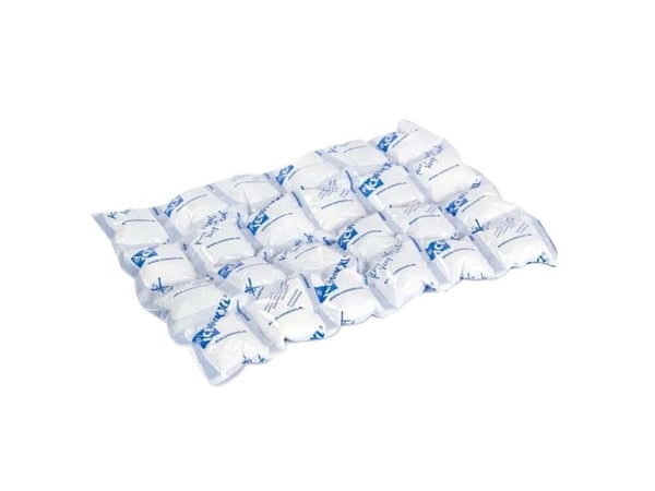 Kølepose, 400 x 280 x 30 mm hvid translucent, pakke a 100 stk Fødevaregodkendt - (100 stk.)