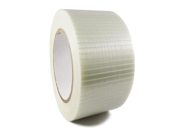 Glasfibertape, Krydsarmeret, 25 mm x 50.00 m, samlet tykkelse 120 µm kernediameter: 76 mm, Rulle, PP - (36 stk.)