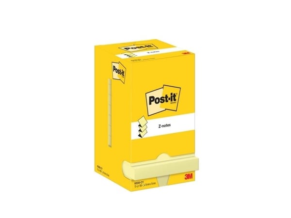 Post-It R330-CY, firkant, Gult, Papir, PEFC, 76 mm, 76 mm