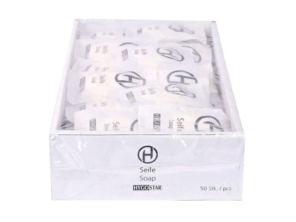 Hoteltilbehør, Hygiene & Janitorial Soap Ø4,5cm Single wrapped pakke a 50 stk