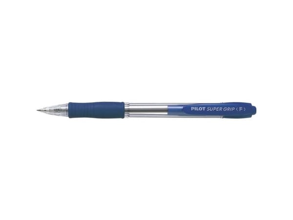 Kuglepen Pilot Super Grip F blå 0,5mm kugle 0,22mm stregbredde - (12 stk.)