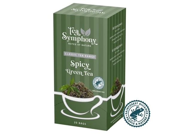Tee, Symphony Type 1, täyttöpaino: 40 mausteista vihreää teetä, 20 kpl:n pakkaus