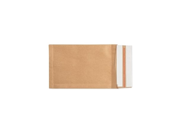 Forsendelsespose i Papir, Master'in Expert, 250 + 50 x 350 x 50 mm Kile i siden, krydset bund, Kraft - (100 stk.) Forsendelsespose i Papir, Master'in Expert, 250 + 50 x 350 x 50 mm Kile i siden, krydset bund, Kraft - (100 stk.)