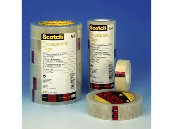 Scotch 7100194352, 66 m, Gjennomsiktig, Blank, 15 mm, 7,62 cm, Boks