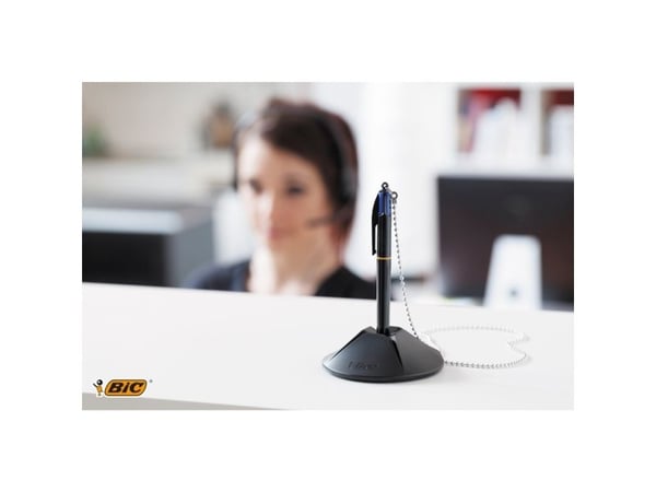 BIC 527507, Klips, Kulepenn som åpnes og lukkes ved vridning, Blå, 1 stykker, Medium