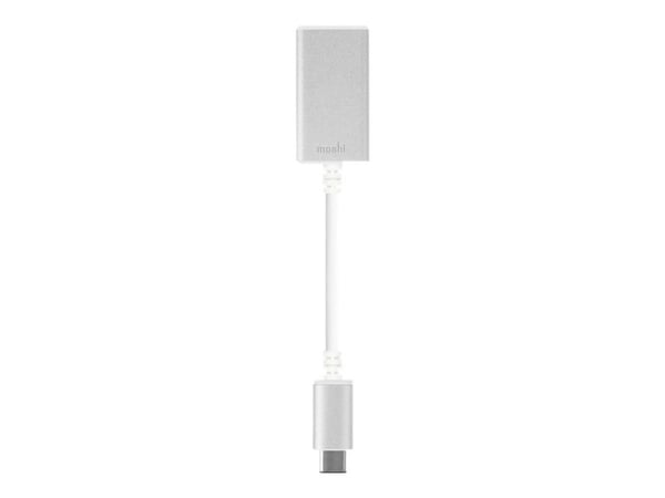 Moshi - USB-adapter - USB-C (hane) vändbar till USB typ A (hona) - USB 3.1 Gen 1 - 3 A - silver