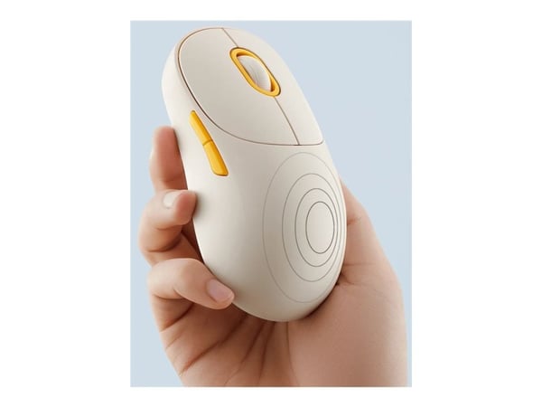 Xiaomi Wireless Mouse Lite 3 - Mus - ergonomisk - optisk - 5 knappar - trådlös - 2.4 GHz, Bluetooth - trådlös USB-mottagare - vit