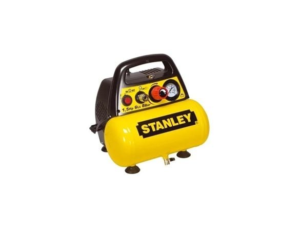 Stanley DN 200/8/6 - Luftkompressor - 1.1 kW - 1.5 hk - 5.5 A - oljefri - 180 l/min - 6 liter