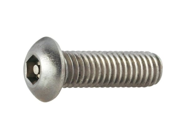 Toolcraft 886975, Ruuvi, Ruostumaton teräs, M6, Pyöreä pää, Hopea, 2,5 cm