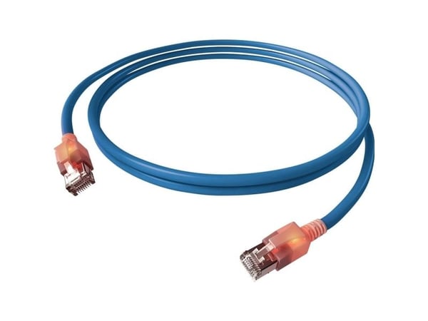 Easylan CS1OBADAD0030 RJ45 nettverkskabel patchkabel CAT 6A S/FTP 3,00 m blå 1 stk