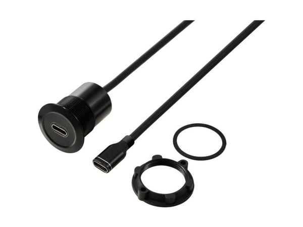USB-C® (3.1) hunnkontakt / hunnkontakt 1 m kabel svart TC-13376304 TRU COMPONENTS Innhold: 1 stk