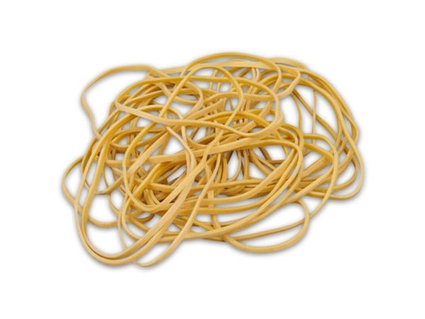 Gummiband, 80, gummi, brun rullvikt 1,00 kg, förpackning 1 kg