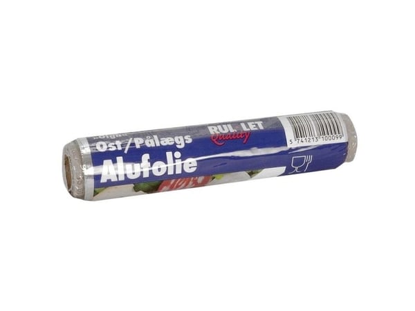 Alufolie, 10 µm, Rulle, 140 mm x 20.00 m aluminium, aluminium, Fødevaregodkendt - (16 stk.) Alufolie, 10 µm, Rulle, 140 mm x 20.00 m aluminium, aluminium, Fødevaregodkendt - (16 stk.)