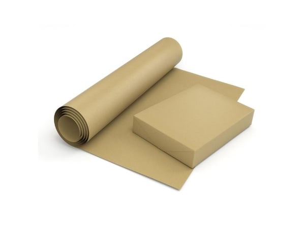 Kraftpapir, 65 g/m2, 1100 mm x 50.00 m kernediameter: 50 mm, brun, træfibre rullevægt: 3.58 kg, pakk